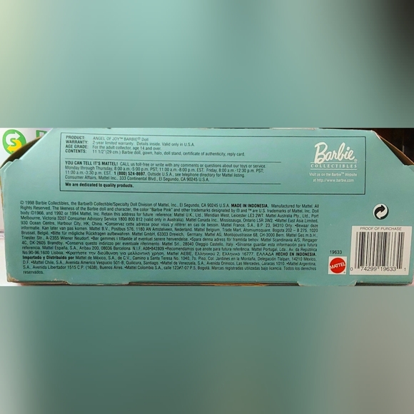 Angel of Joy Barbie 1998 Timeless Sentiments Collection 1st In Series! {GM0157} - Picture 6 of 6